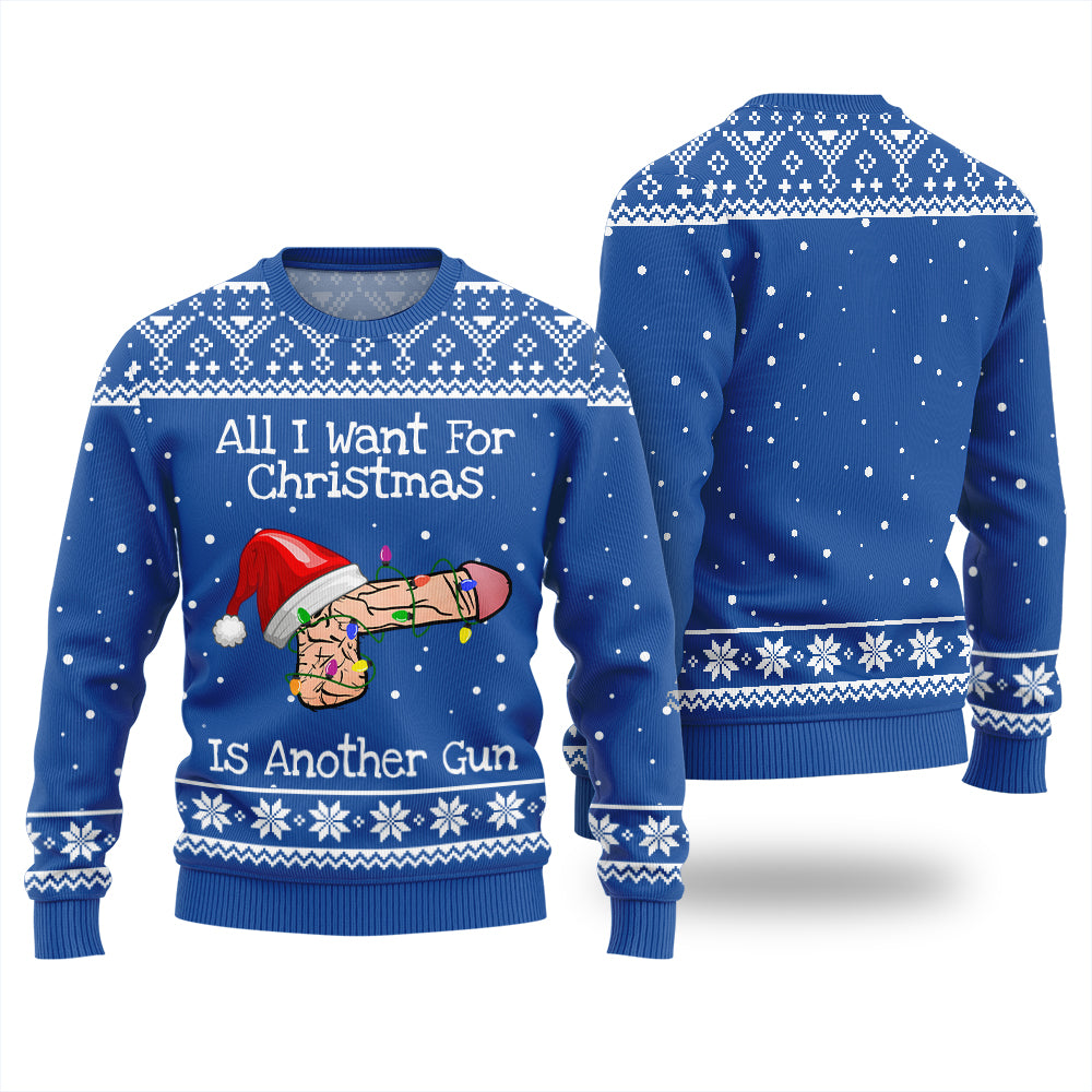 Inappropriate Gun Ugly Christmas Sweater