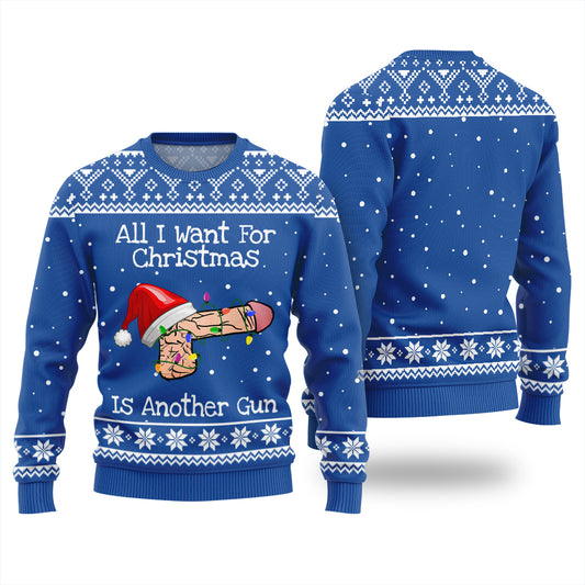 Inappropriate Gun Ugly Christmas Sweater