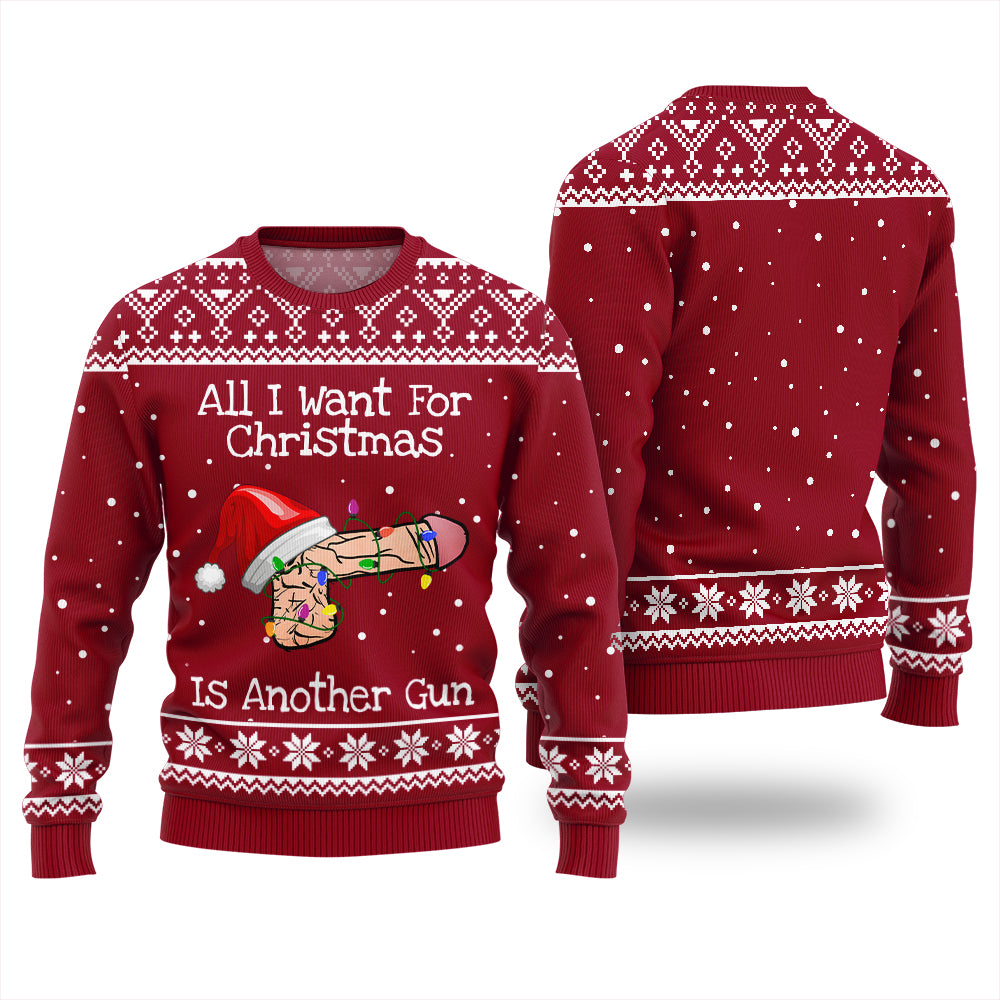 Inappropriate Gun Ugly Christmas Sweater