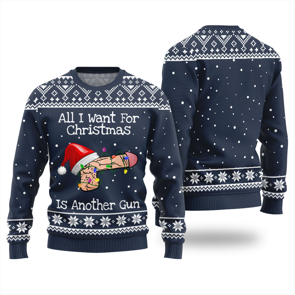 Inappropriate Gun Ugly Christmas Sweater