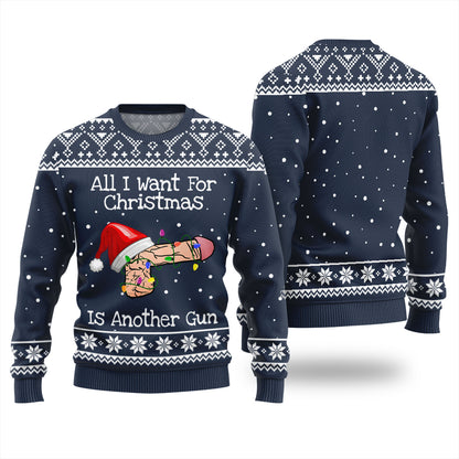 Inappropriate Gun Ugly Christmas Sweater