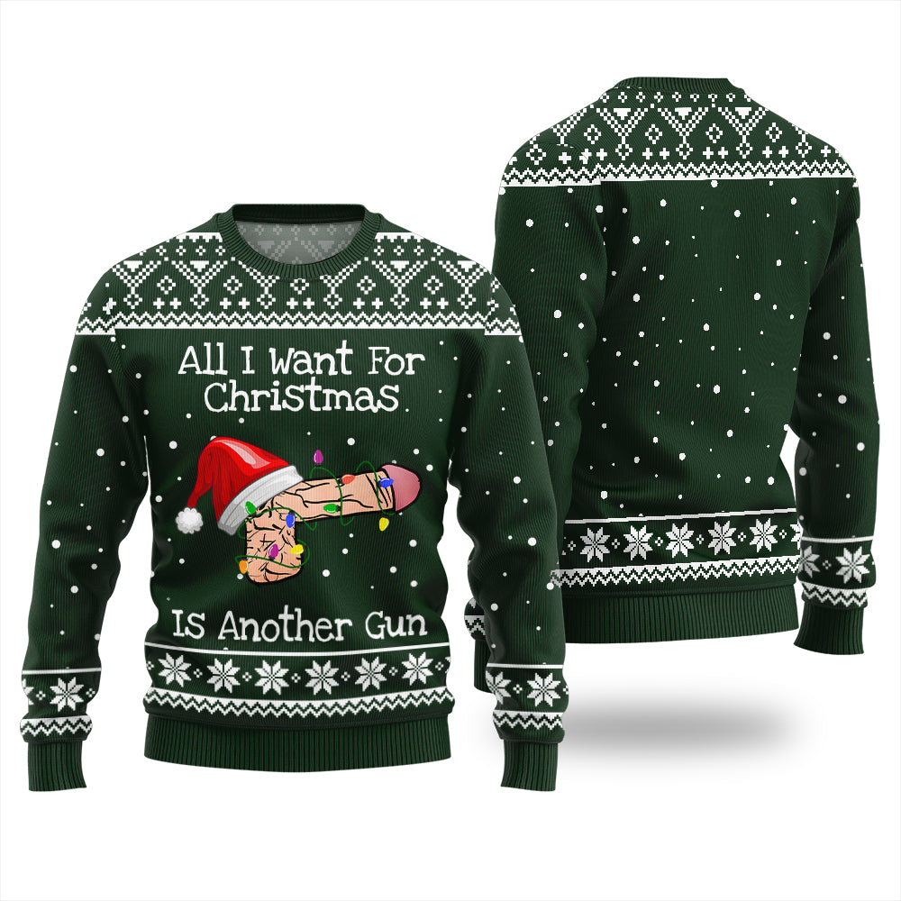 Inappropriate Gun Ugly Christmas Sweater
