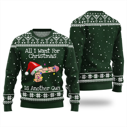 Inappropriate Gun Ugly Christmas Sweater