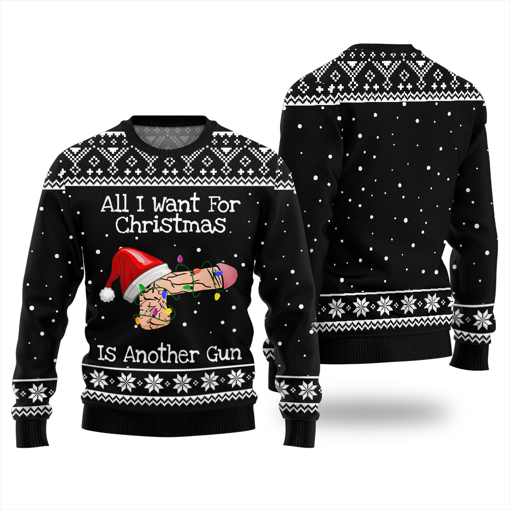 Inappropriate Gun Ugly Christmas Sweater