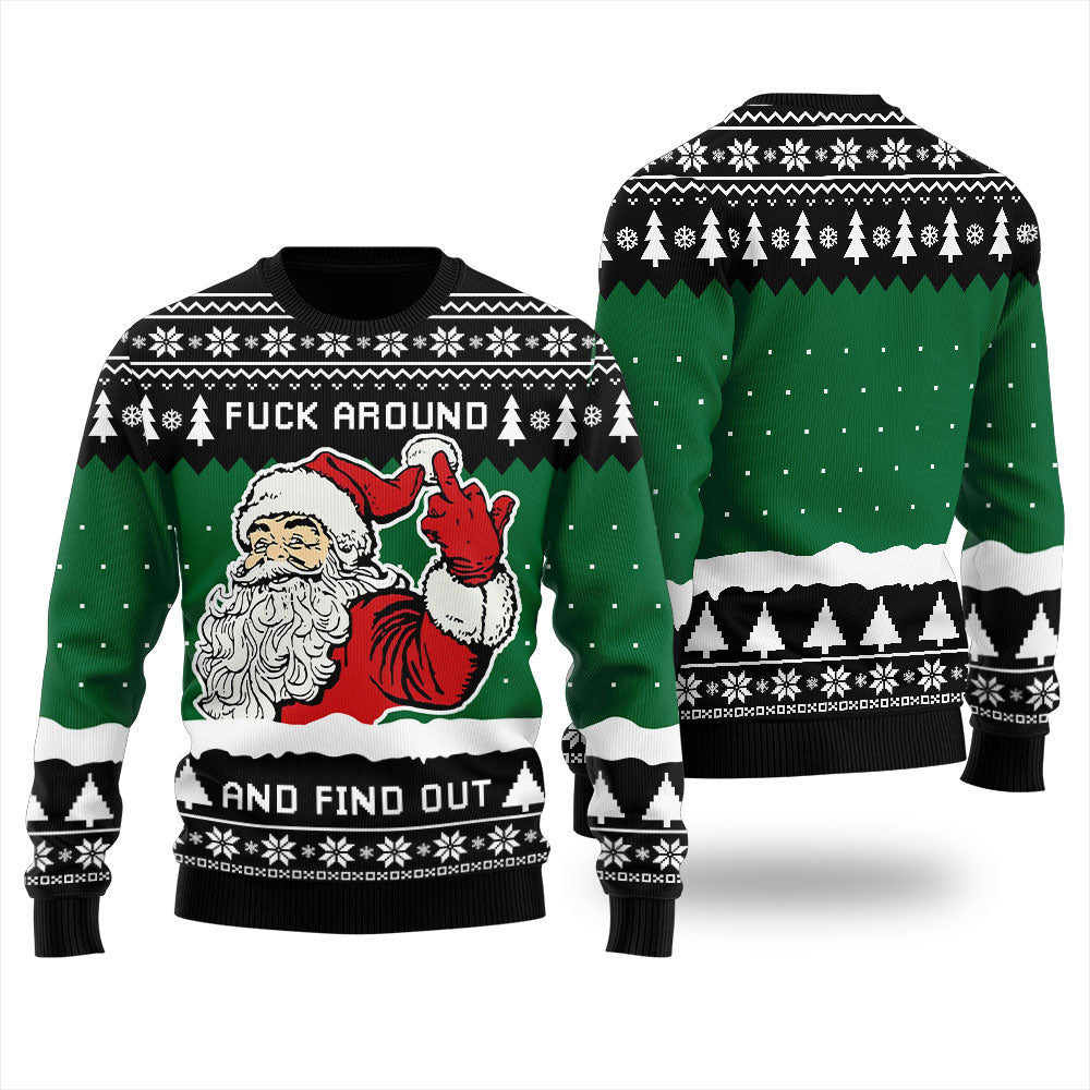 Inappropriate Santa Ugly Christmas Sweater