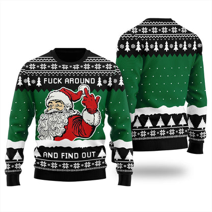 Inappropriate Santa Ugly Christmas Sweater