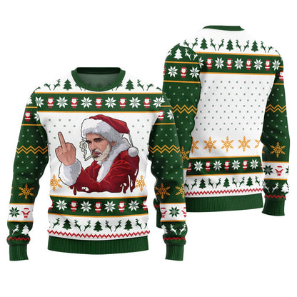 Inappropriate Santa Ugly Christmas Sweater For Adults