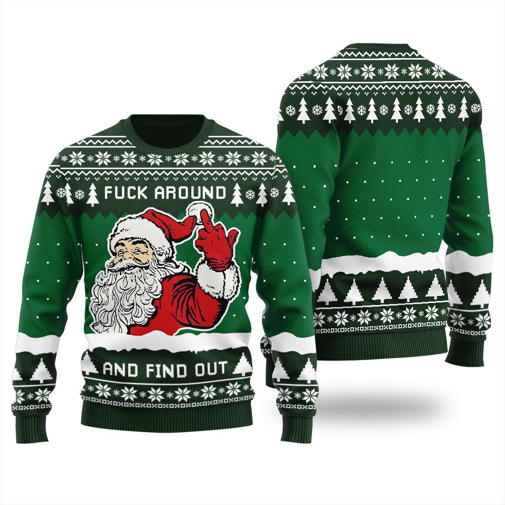 Inappropriate Santa Ugly Christmas Sweater