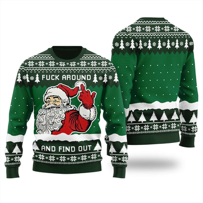 Inappropriate Santa Ugly Christmas Sweater