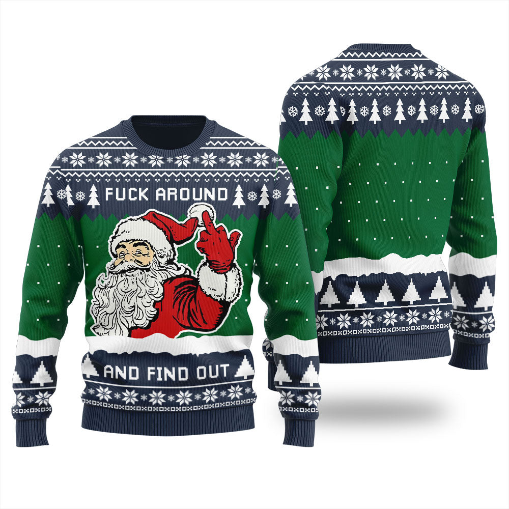 Inappropriate Santa Ugly Christmas Sweater