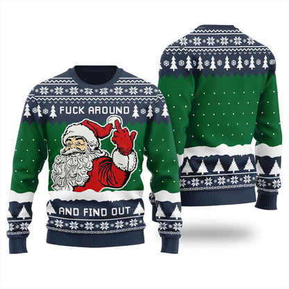 Inappropriate Santa Ugly Christmas Sweater