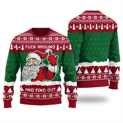 Inappropriate Santa Ugly Christmas Sweater