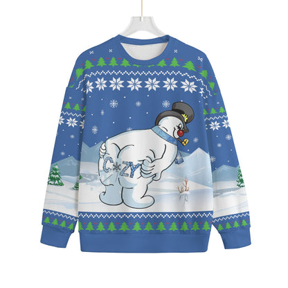 Inappropriate Snowman Men Big And Tall Christmas Sweater