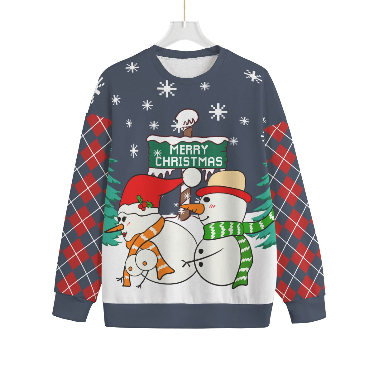 Inappropriate Snowman Plus Size Ugly Christmas Sweater