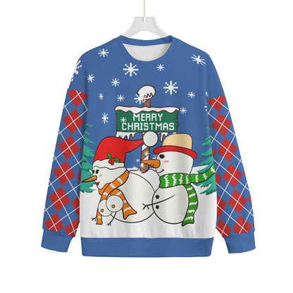 Inappropriate Snowman Women's Plus Size Ugly Christmas Sweater