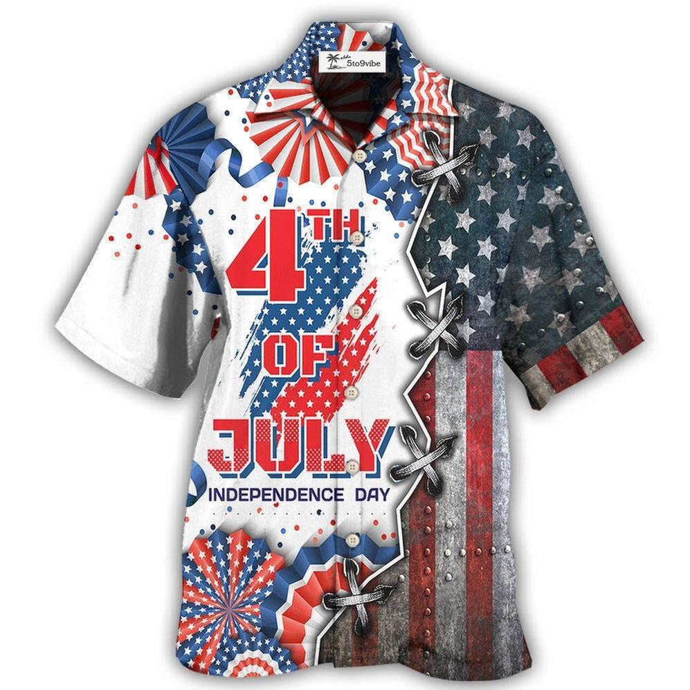 Hawaiian Shirt / Adults / S America Independence Day Happy Day - Hawaiian Shirt 