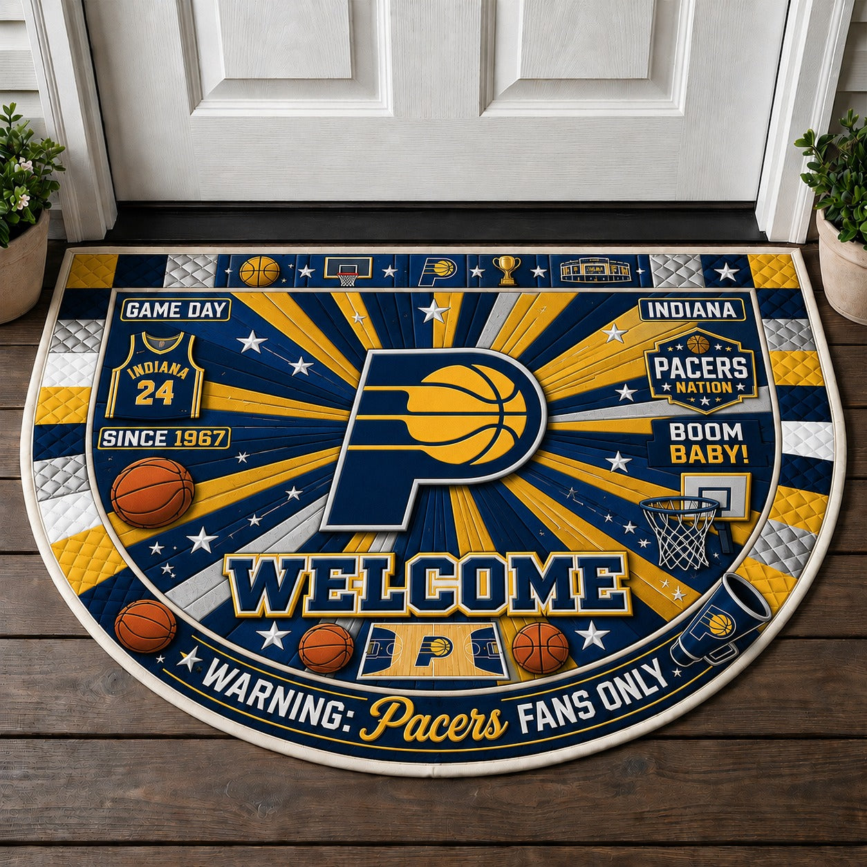 Basketball All Teams Custom Premium Welcome Mat – Personalized Baseball Doormat