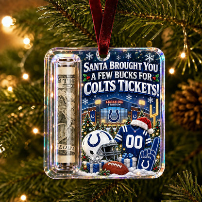 All Football Teams Football Stadium Christmas Money Holder Glass Ornament - 5to9vibe