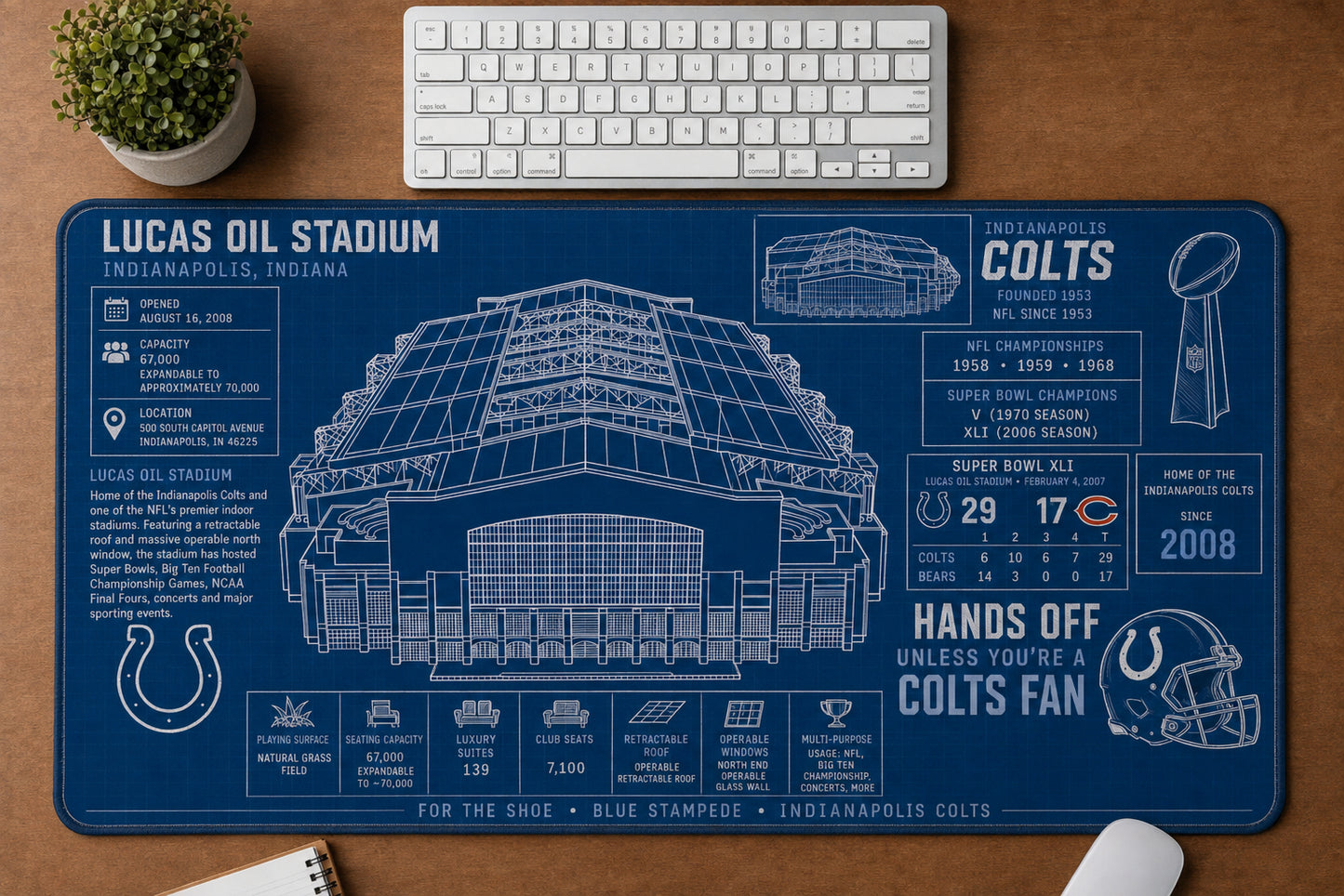 All Football Stadium BluePrint Desk Mat Mouse Pad Plus Size Trending - 5to9vibe