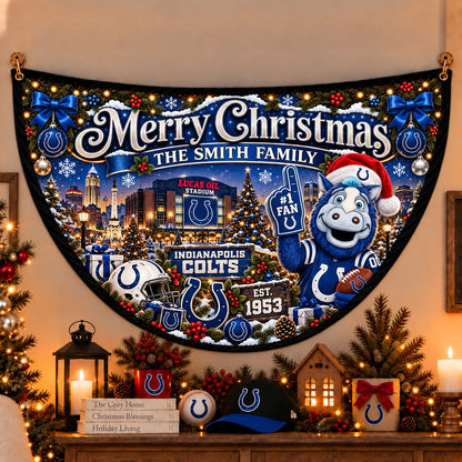 All Football Teams Personalized Christmas Night Bunting Flag - 5to9vibe