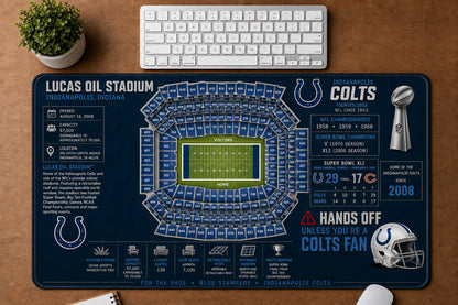 All Football Stadium Schematic Desk Mat Mouse Pad Plus Size - 5to9vibe
