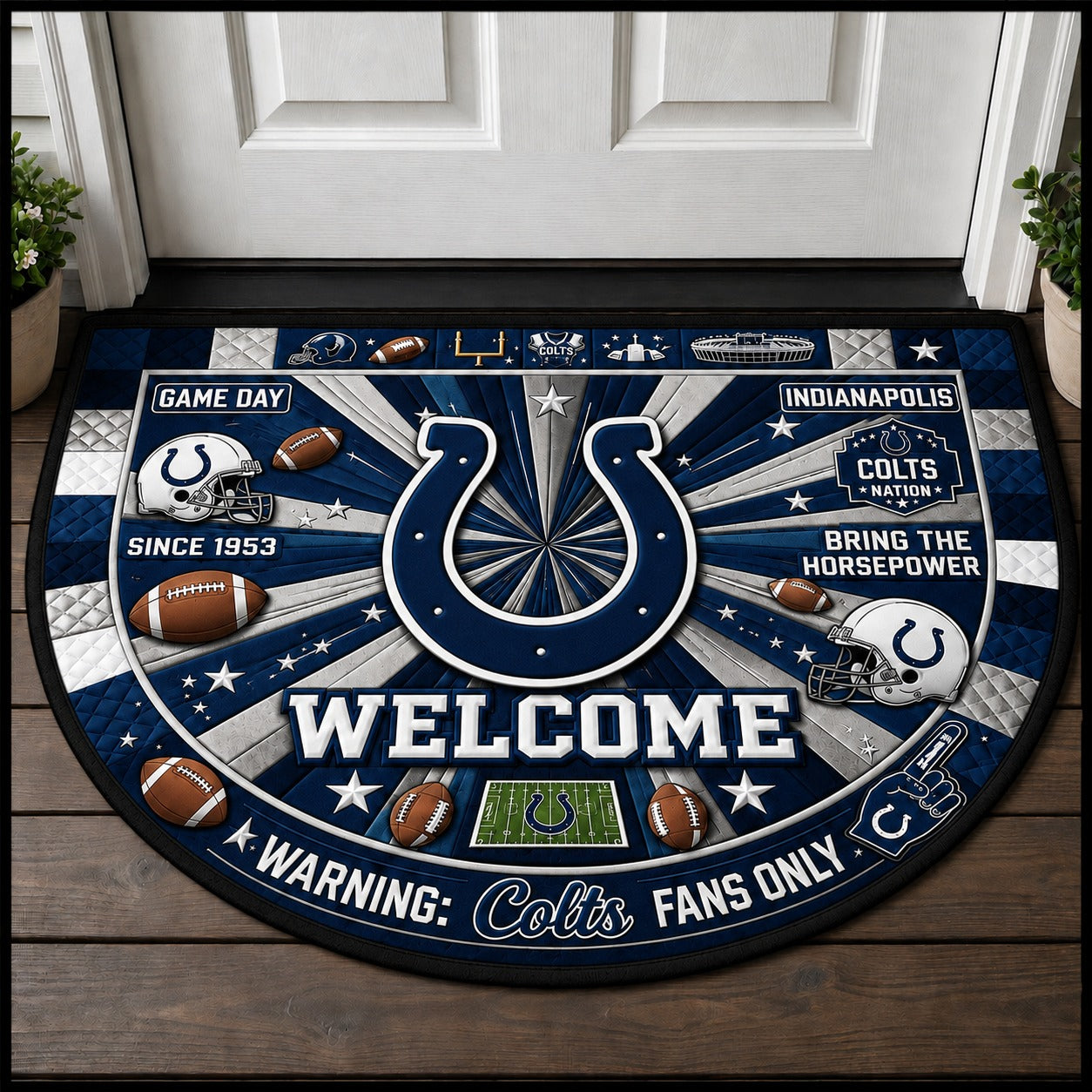 Football All Teams Custom Premium Welcome Mat – Personalized Doormat