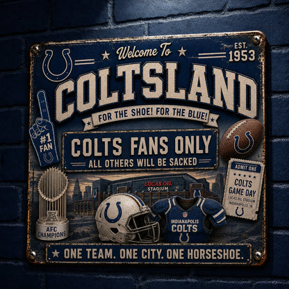 All Football Fans Teams Rustic Only Vintage Metal Sign - 5to9vibe