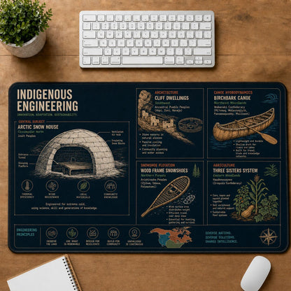Indigenous Engineering Cultural Heritage Visual Guide Desk Mat | 5To9Vibe
