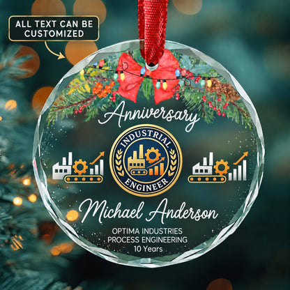 Industrial Engineers Personalized Glass Ornament | 5To9Vibe
