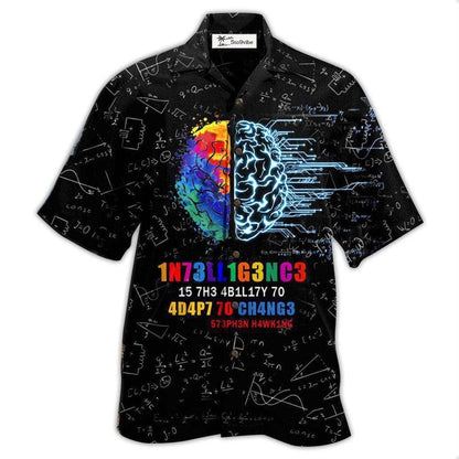 Hawaiian Shirt / Adults / S Intelligence Funny Black Style - Hawaiian Shirt 
