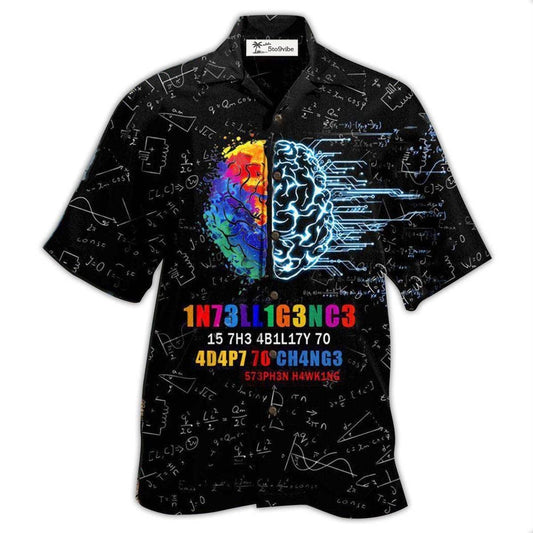 Hawaiian Shirt / Adults / S Intelligence Funny Black Style - Hawaiian Shirt 