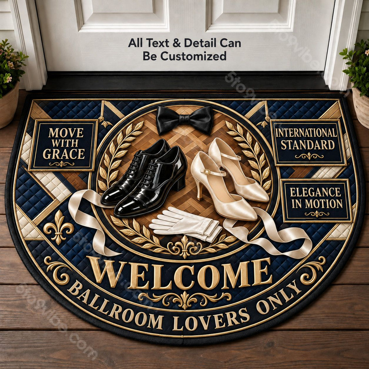 International Standard Personalized Half Round Mat | 5To9Vibe