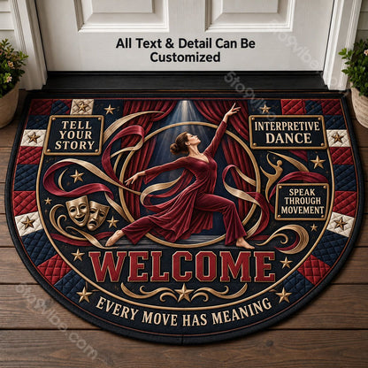 Interpretive Dance Personalized Half Round Mat | 5To9Vibe