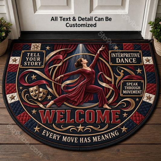 Interpretive Dance Personalized Half Round Mat | 5To9Vibe