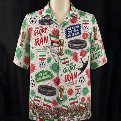 All Teams World Cup Champion Football Soccer Unisex Button-Up Hawaiian Shirt For Men & Women