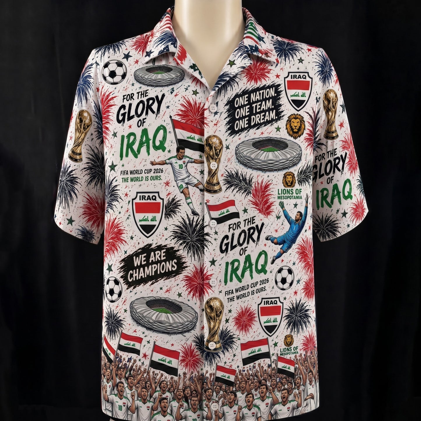 All Teams World Cup 2026 Champion USA Football Soccer Unisex Button-Up Hawaiian Shirt For Men & Women