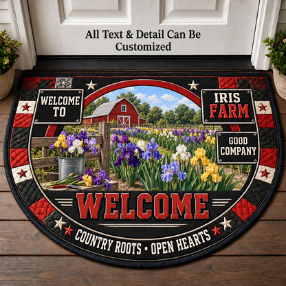 Iris Farm Personalized Half Round Mat | 5To9Vibe