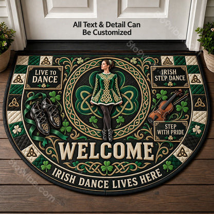 Irish Step Dance Personalized Half Round Mat | 5To9Vibe