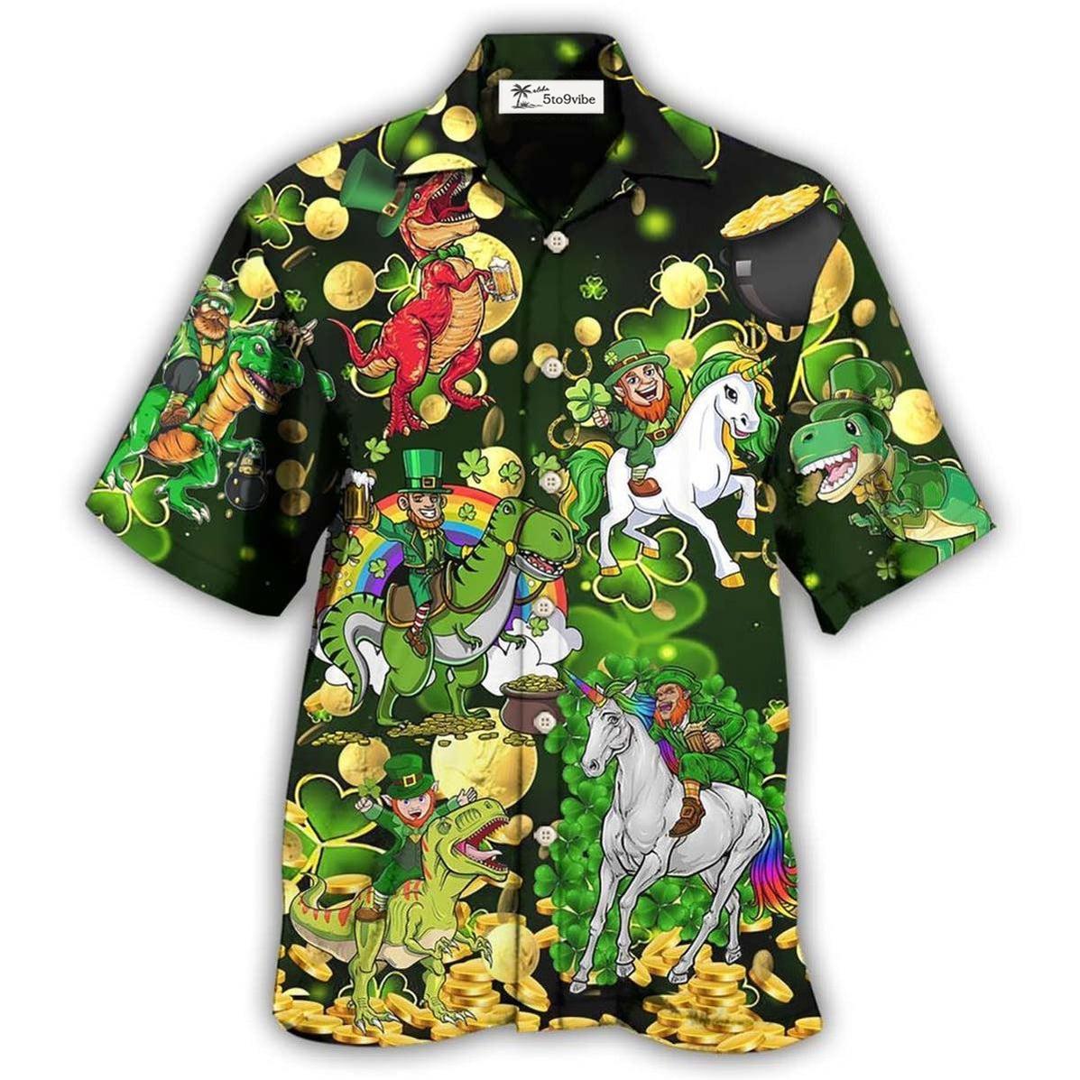Hawaiian Shirt / Adults / S Irish Horse Saint Patrick Beer Brothers - Hawaiian Shirt 