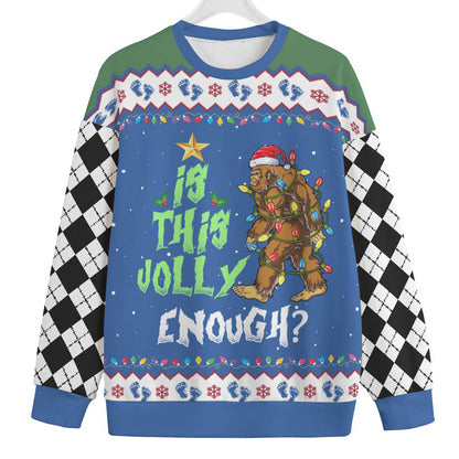 Is This Jolly Enough Bigfoot Big And Tall Ugly Christmas Sweater