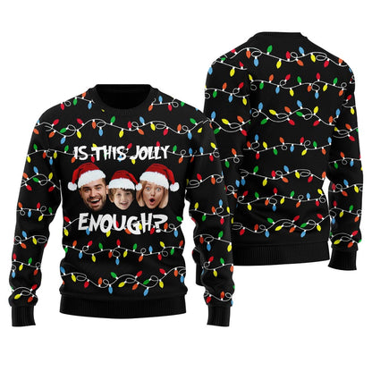 Is This Jolly Enough Custom Family Ugly Sweater For Men