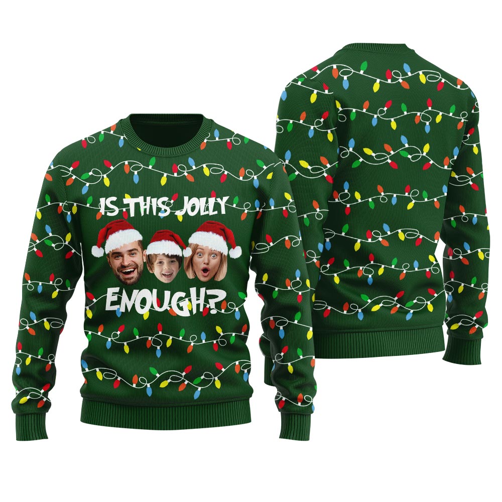 Is This Jolly Enough Custom Family Ugly Sweater For Men