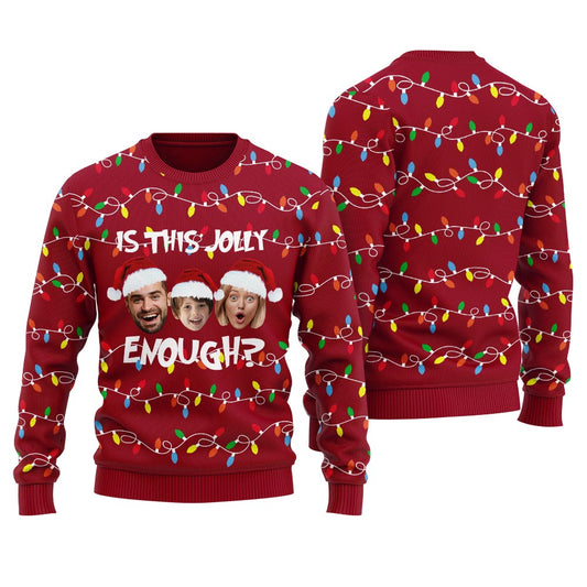 Is This Jolly Enough Custom Family Ugly Sweater For Women