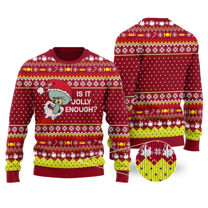 Is this jolly enough Funny Ugly Christmas Sweater Cardinal Red - Funny Ugly Christmas Sweater