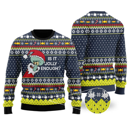 Is this jolly enough Funny Ugly Christmas Sweater Navy - Funny Ugly Christmas Sweater