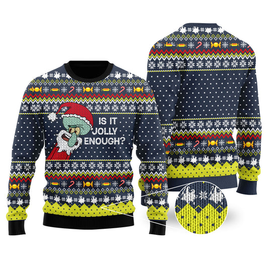 Is this jolly enough Funny Ugly Christmas Sweater Navy - Funny Ugly Christmas Sweater