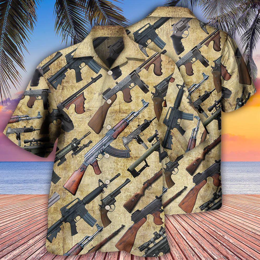 Gun It's All About Guns - Hawaiian Shirt 