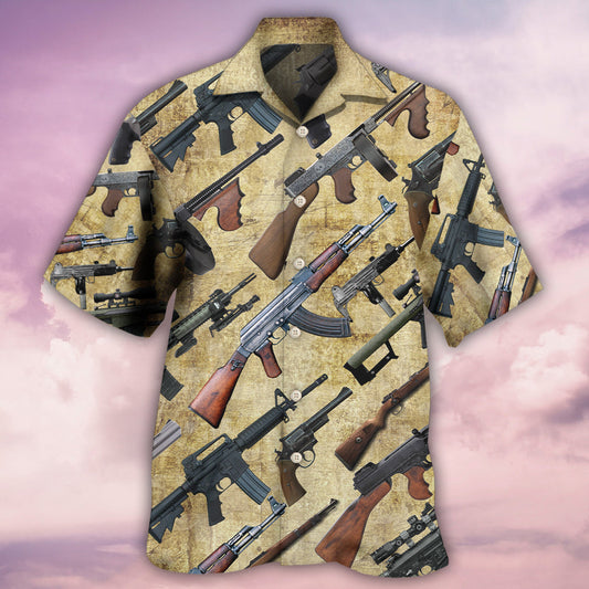 Gun It's All About Guns - Hawaiian Shirt 