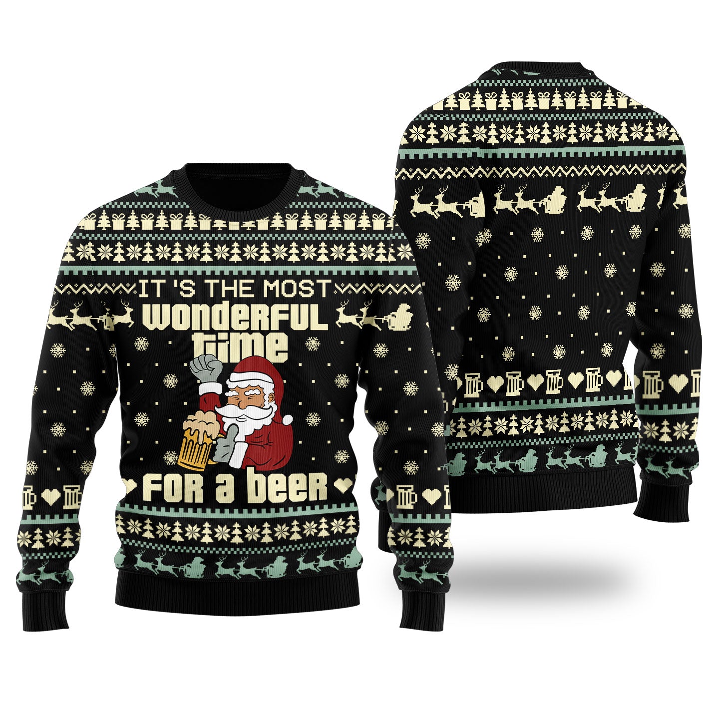 It's Most Wonderful Time For A Beer Ugly Christmas Sweater