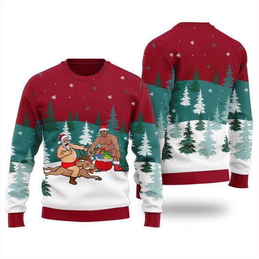 Its The Most Wonderful Time For A Beer Santa Barry Wood Sweater For Women
